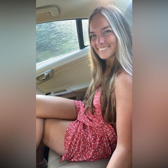 Altar’d State Red White and Blue Flower Dress - Picture 2 of 6